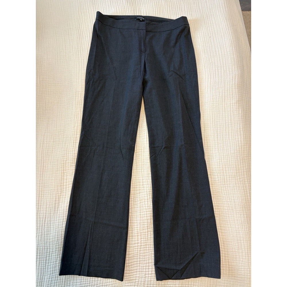 Lafayette 148 Pants Womens Sz‎ 8 Gray Wool Blend Straight Leg Trouser